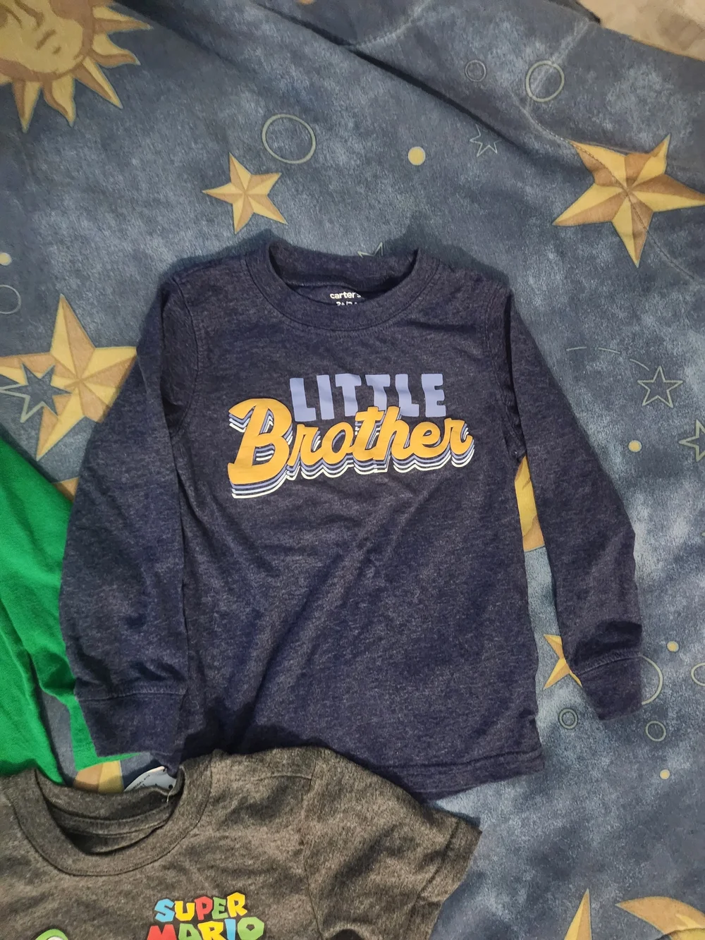 Toddler Boys 3 Set Graphic Tees - Green, Navy & Gray